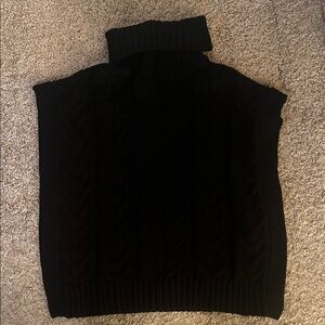 Love Tree Elegant Black Cowl Sweater